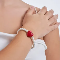 Armband - Heart Pearl