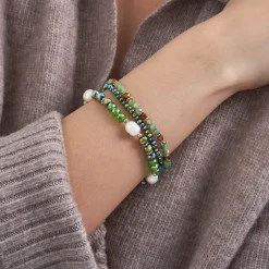 Armband-Set - Green Pearls