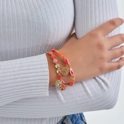 Armband-Set - Orange Shell