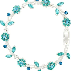Armband - Strassblüte Grün
