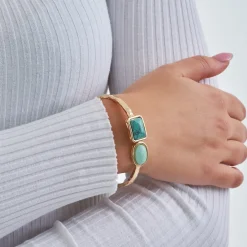 Armreif - Square Amazonite