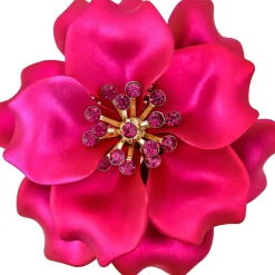 Brosche - Crimson Blossom