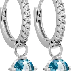 Creolen - Blue Pendant