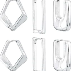Creolen-Set - Geometric Huggies