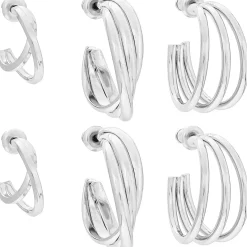 Creolen-Set - Silver Twist