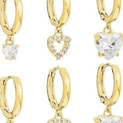 Creolen-Set - Sparkling Hearts