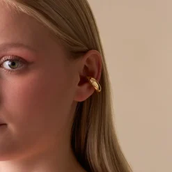 Earcuff - Puffy Gold