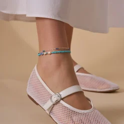 Fußkettchen - Blue Sequins