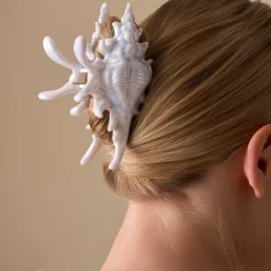 Haarklammer - White Conch
