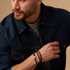 Herren Armband - Black Cross