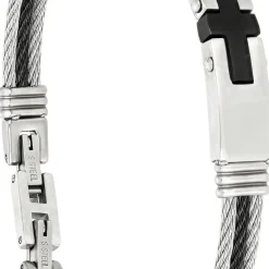 Herren Armband - Steel Cross