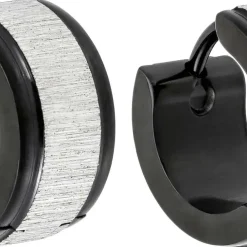 Herren Creolen - Scratched Silver