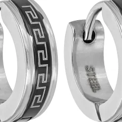 Herren Creolen - Steel Labyrinth