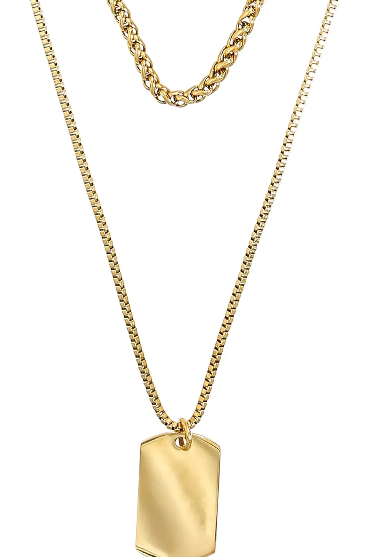 Herren Ketten-Set - Golden Tag