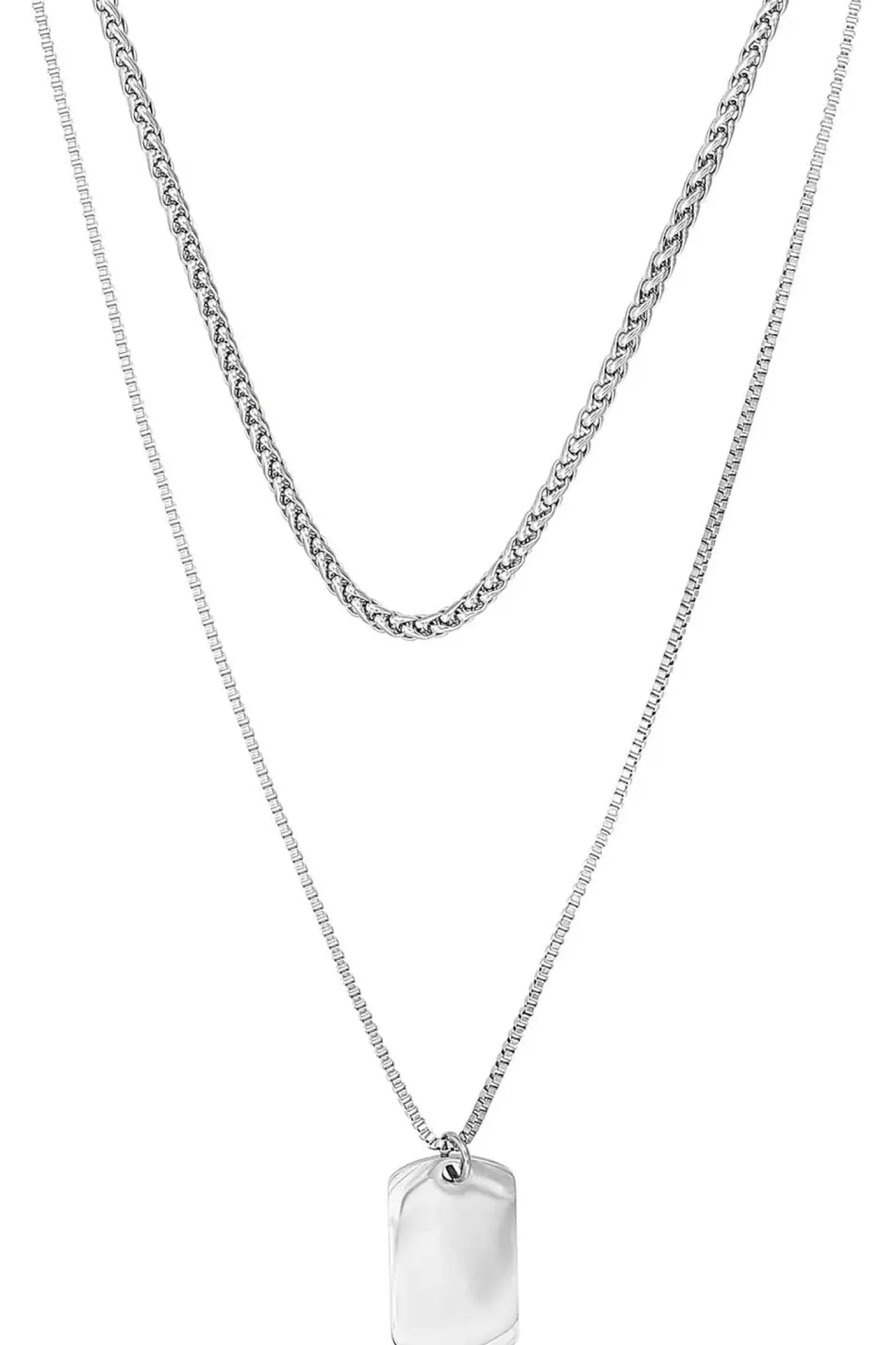 Herren Ketten-Set - Silver Tag