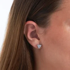 Herren Ohrstecker - Sparkling Triangle