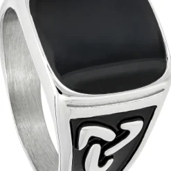 Herren Ringe - Steel Enamel
