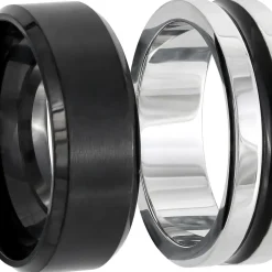 Herren Ring-Set - Steel Black
