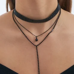Layering Kette - Black Glamour
