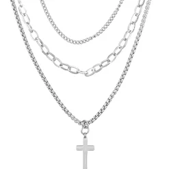 Layering Kette - Bold Cross