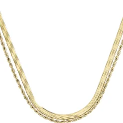Layering Kette - Golden Steel