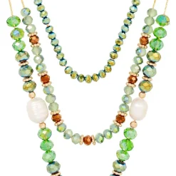 Layering Kette - Green Beads