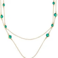 Layering Kette - Green Marble