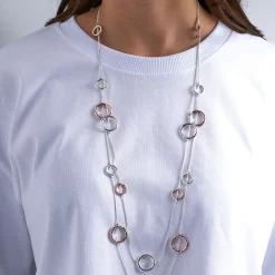 Layering Kette - Hammered Circles