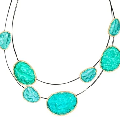 Layering Kette - Hammered Turquoise