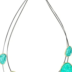 Layering Kette - Hammered Turquoise