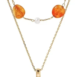 Layering Kette - Orange Agate