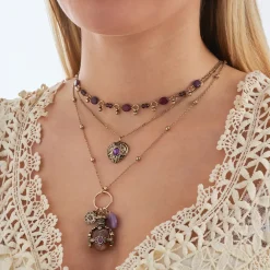 Layering Kette - Purple Boho
