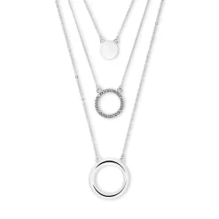 Layering Kette - Silver Circles