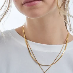 Layering Kette - Steel Rectangle