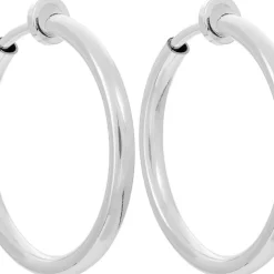 Ohrclips - Silver Hoops