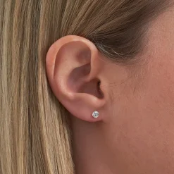 Ohrstecker - Round Zirconia