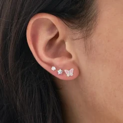 Ohrstecker-Set - Pink Butterfly