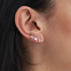 Ohrstecker - Silver Triangle Trio