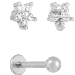 Piercing-Set - Silver Blossoms