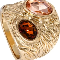 Ring - Hammered Rhinestone