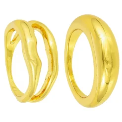 Ring-Set - Hammered Duo