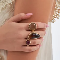 Ring-Set - Hammered Glass