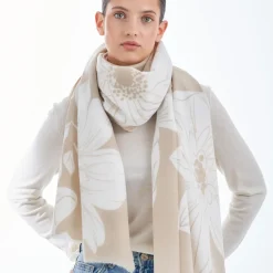 Schal - Beige Flowers